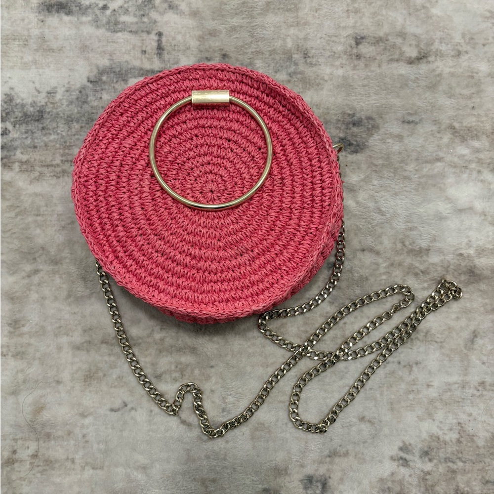 Pink Woven Bag